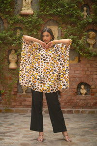 Aditi Wasan Stylish Leopard Print Kaftan Kurti