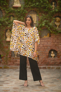 Aditi Wasan Stylish Leopard Print Kaftan Kurti