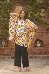 Aditi Wasan Stylish Leopard Print Kaftan Kurti