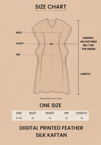 Brown Round-Neck Poly Silk Kaftan Dress