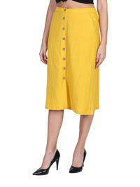 Yellow A-Line Skirt