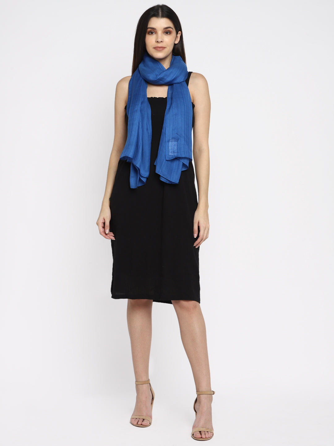 Blue Textured Stole