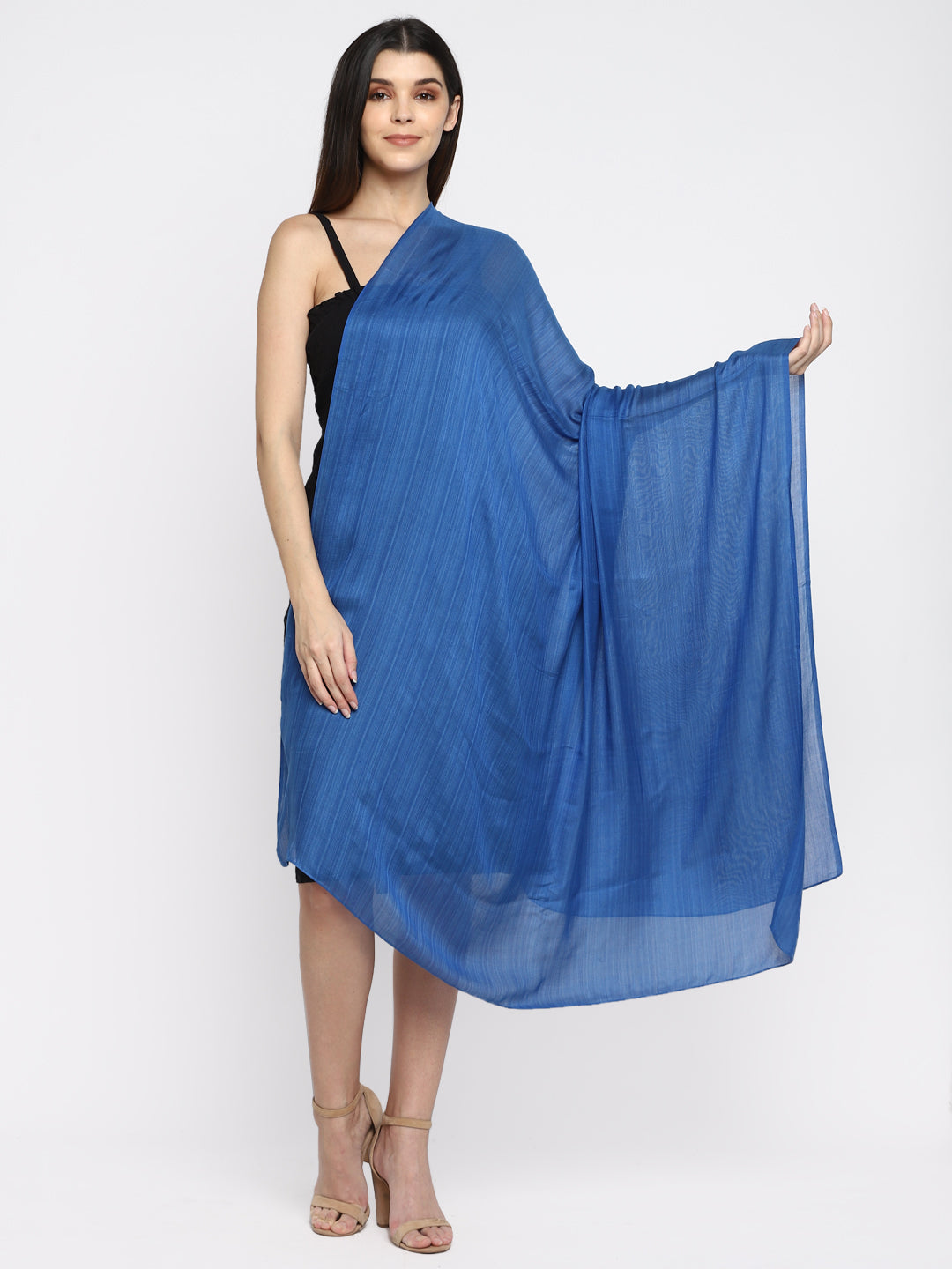 Blue Textured Stole