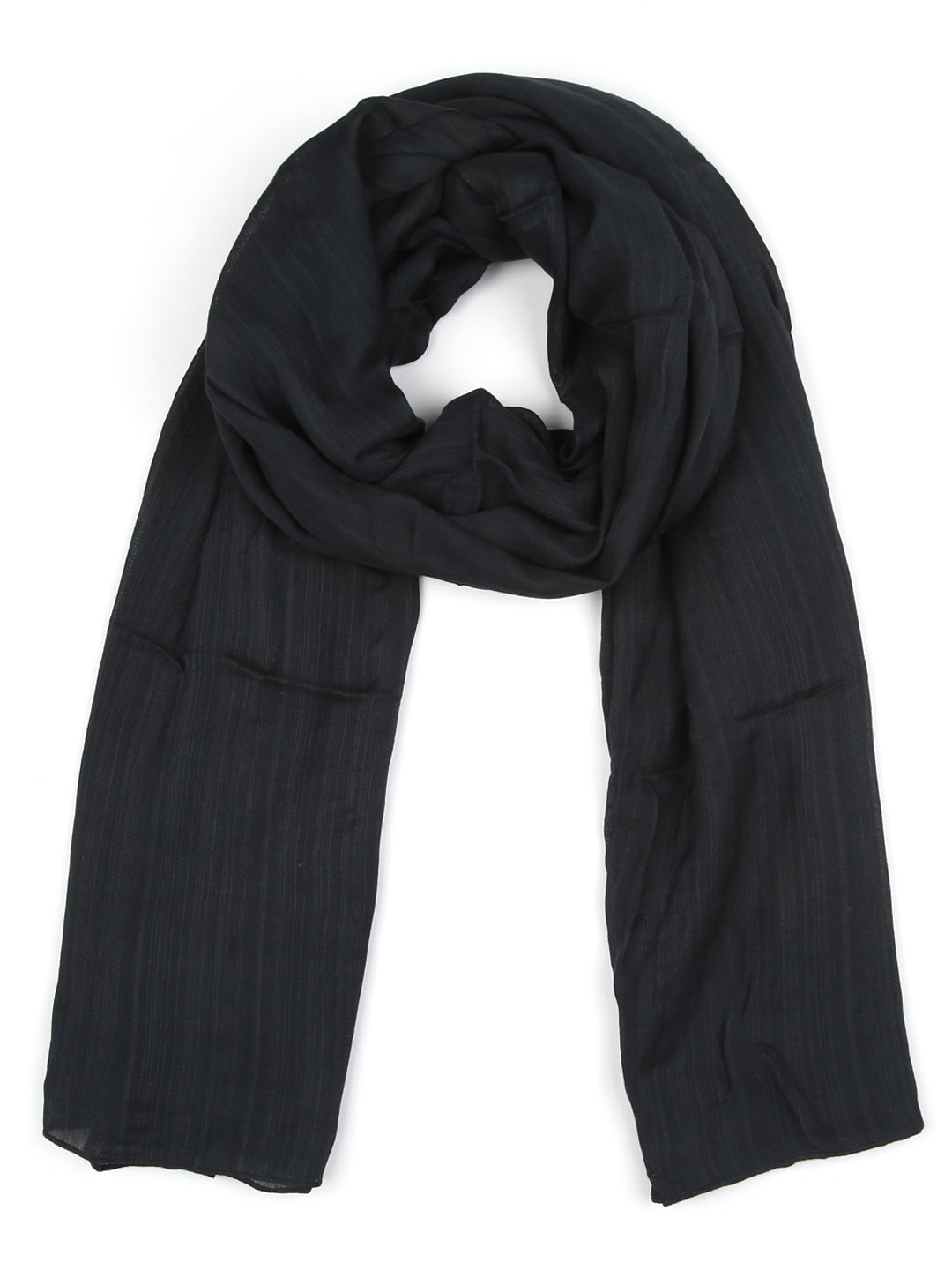 Charcoal Black Textured Stole