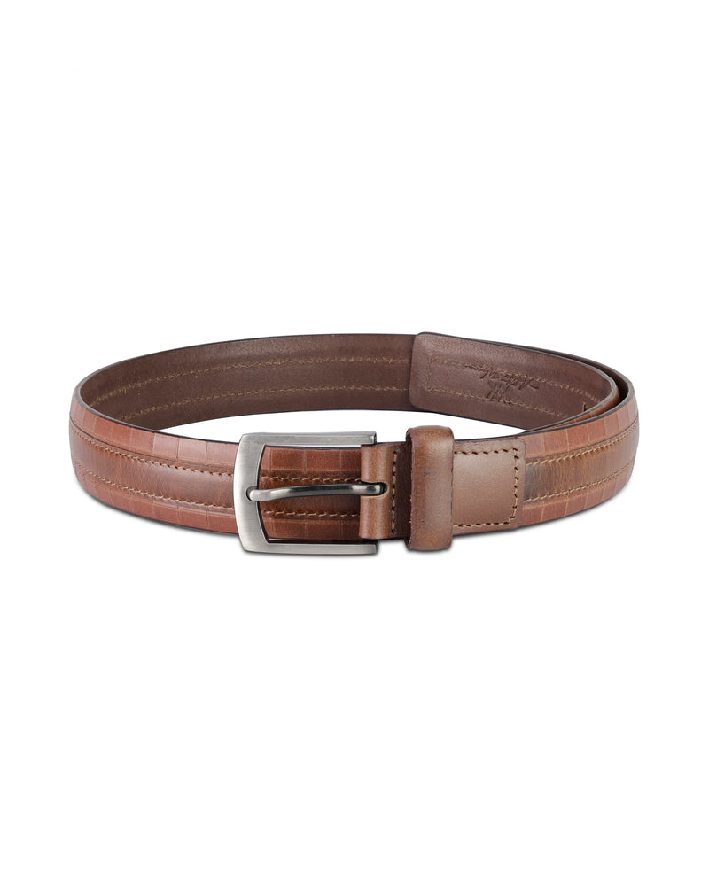 Aditi Wasan Men's Genuine Leather Tan Casual Belt
