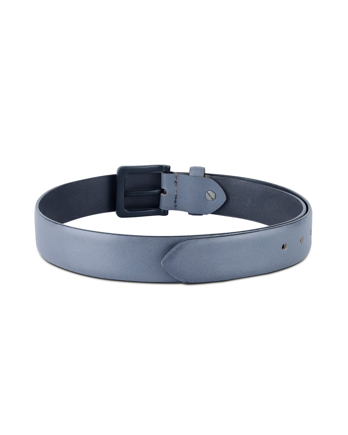 Aditi Wasan Men's Genuine Leather Grey Casual Belt