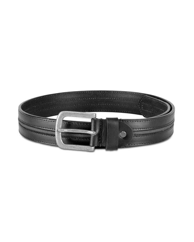 Aditi Wasan Men's Genuine Leather Black Casual Belt