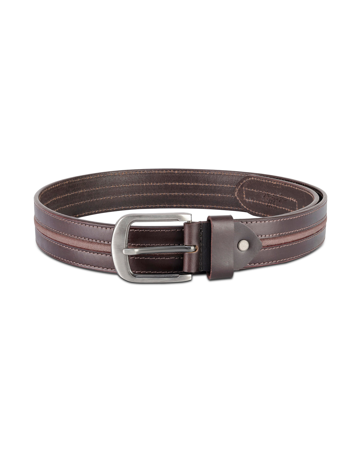 Aditi Wasan Men's Genuine Leather Brown Casual Belt