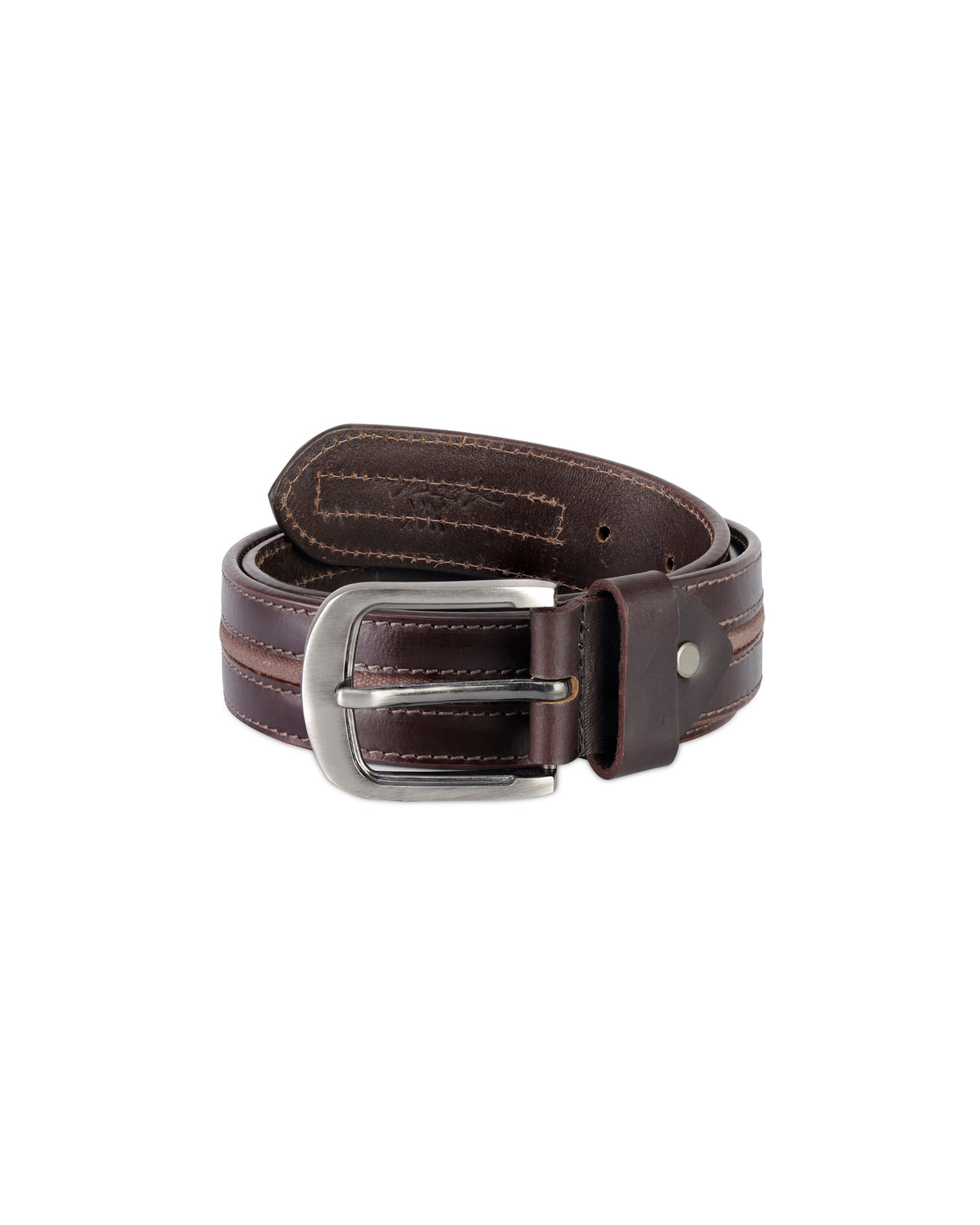 Aditi Wasan Men's Genuine Leather Brown Casual Belt