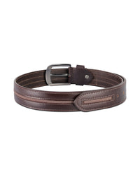 Aditi Wasan Men's Genuine Leather Brown Casual Belt