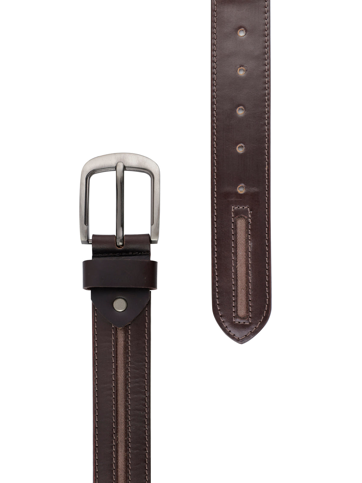 Aditi Wasan Men's Genuine Leather Brown Casual Belt