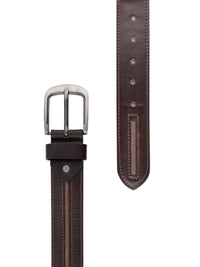 Aditi Wasan Men's Genuine Leather Brown Casual Belt