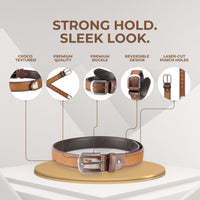 Men's Genuine Leather Brown Hair-on Belt