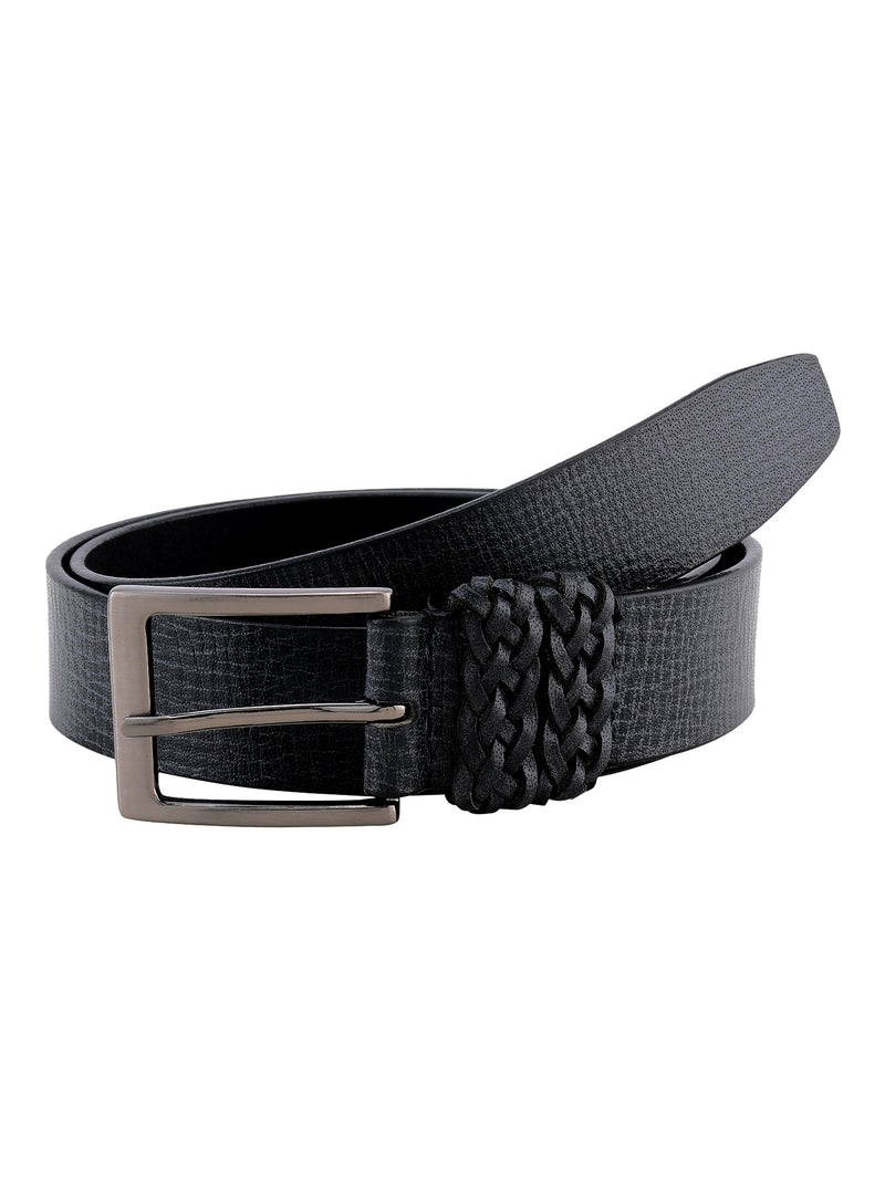 Black Genuine Leather Men's Belt