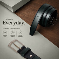 Men’s Profile Olive Genuine Leather Belt