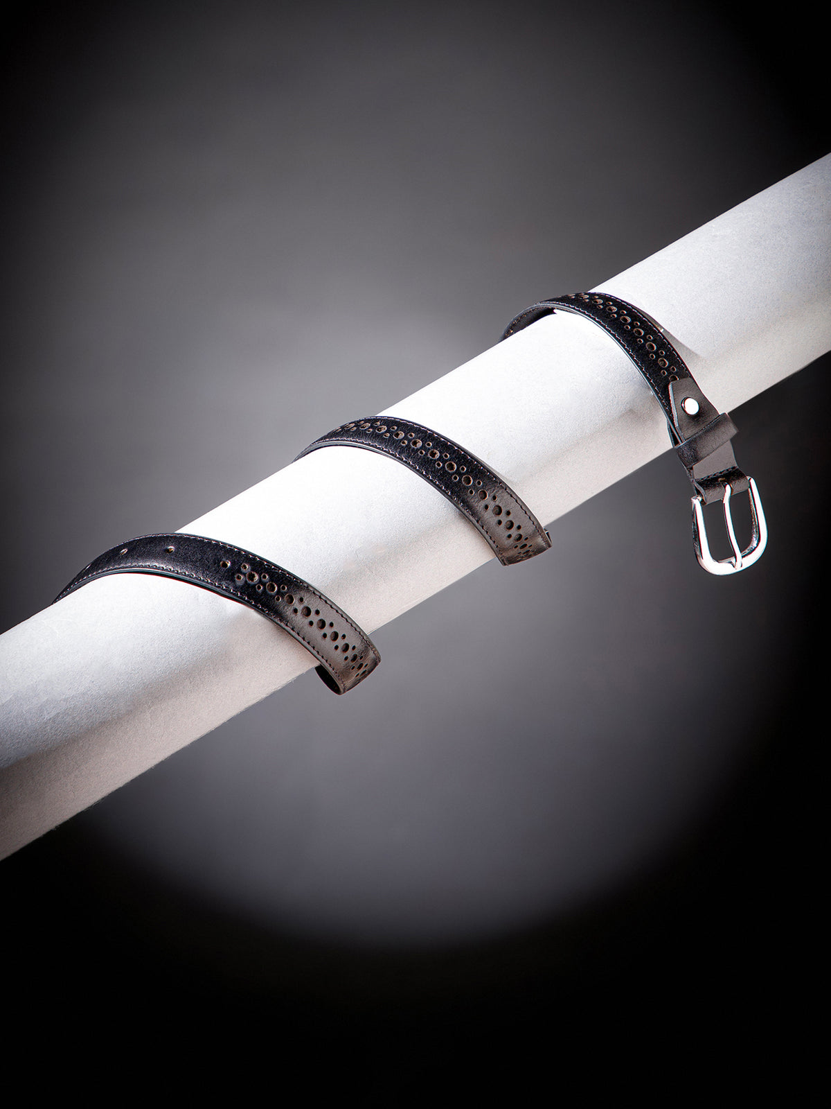 Black Women's Genuine Leather Profile Belt