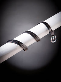 Black Women's Genuine Leather Profile Belt