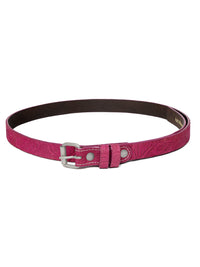 Aditi Wasan Pink Embossed Genuine Leather Women's Belt