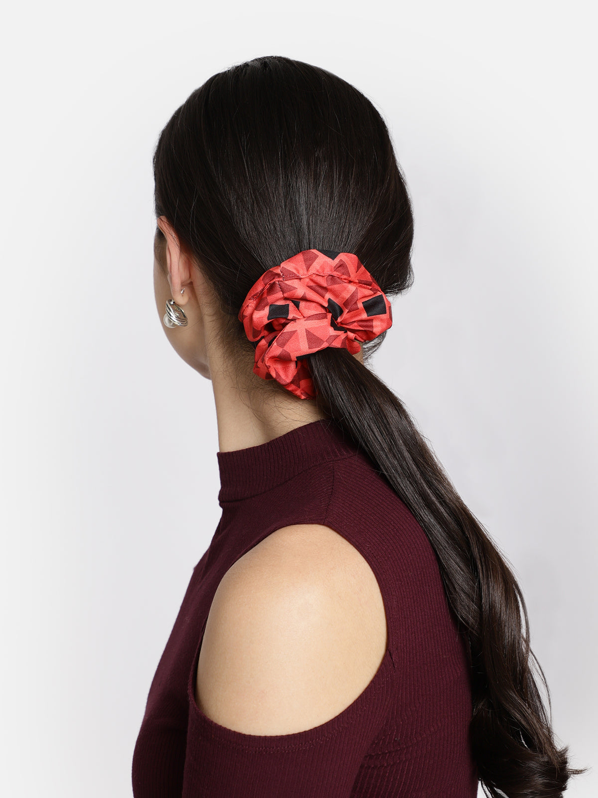 Women Pack of 5 Printed Scrunchies