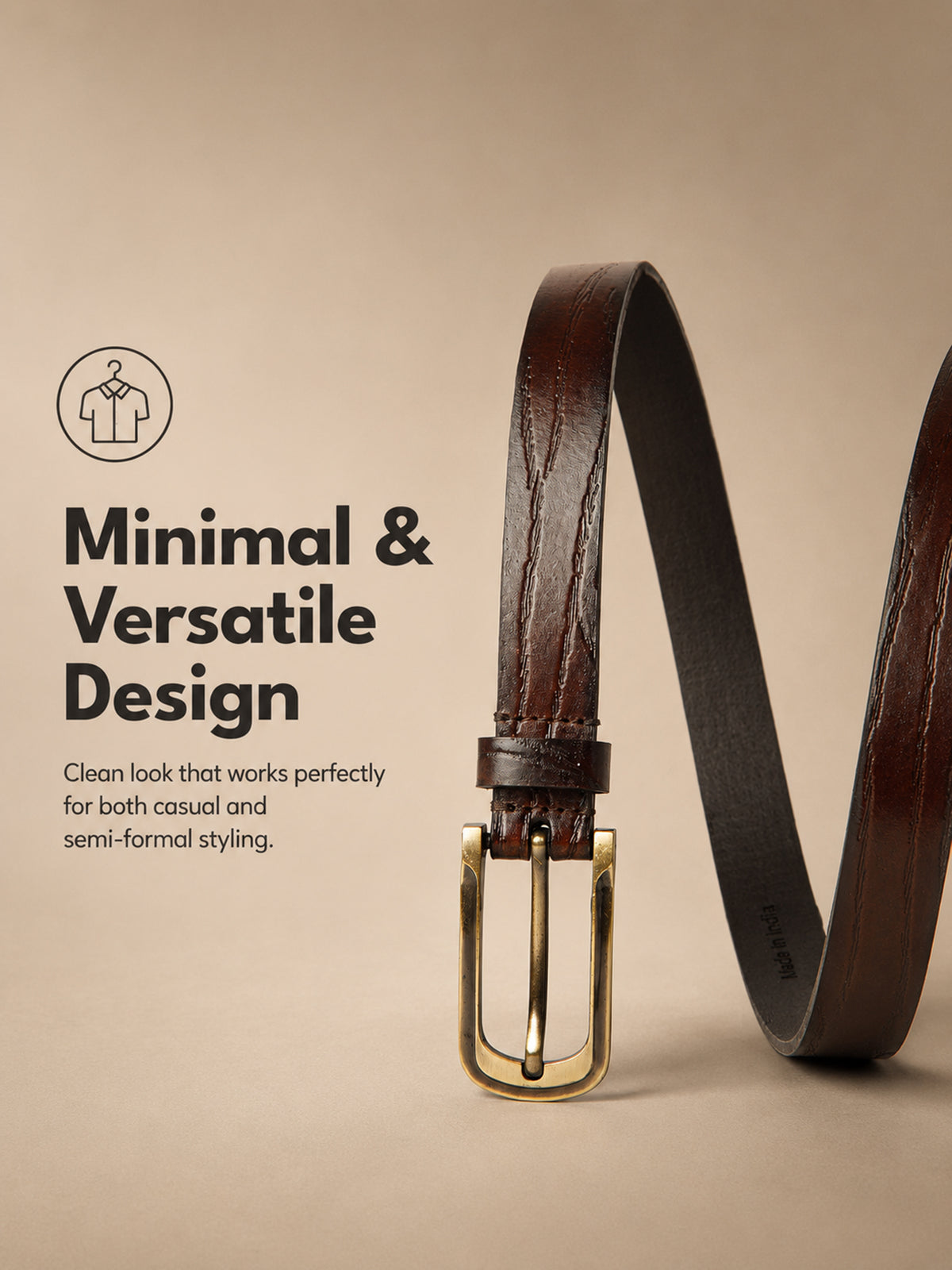 Reddish Brown Women's Genuine Leather Belt