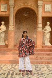 Aditi Wasan Printed Kaftan Kurti With Pant