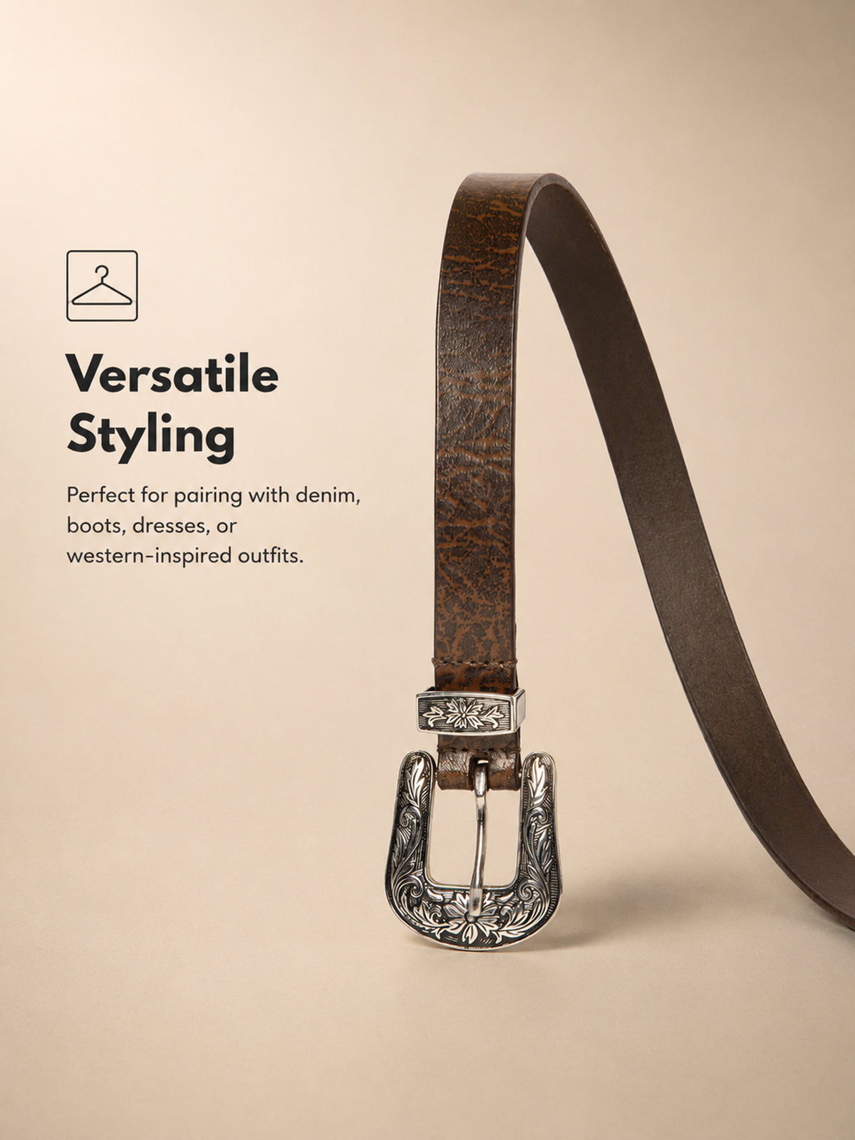 Western Women's Genuine Leather Belt