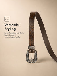 Western Women's Genuine Leather Belt
