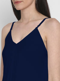 Free Size Spaghetti Straps Stylish Blue Dress