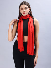 Red Viscose Summer Stole Scarves