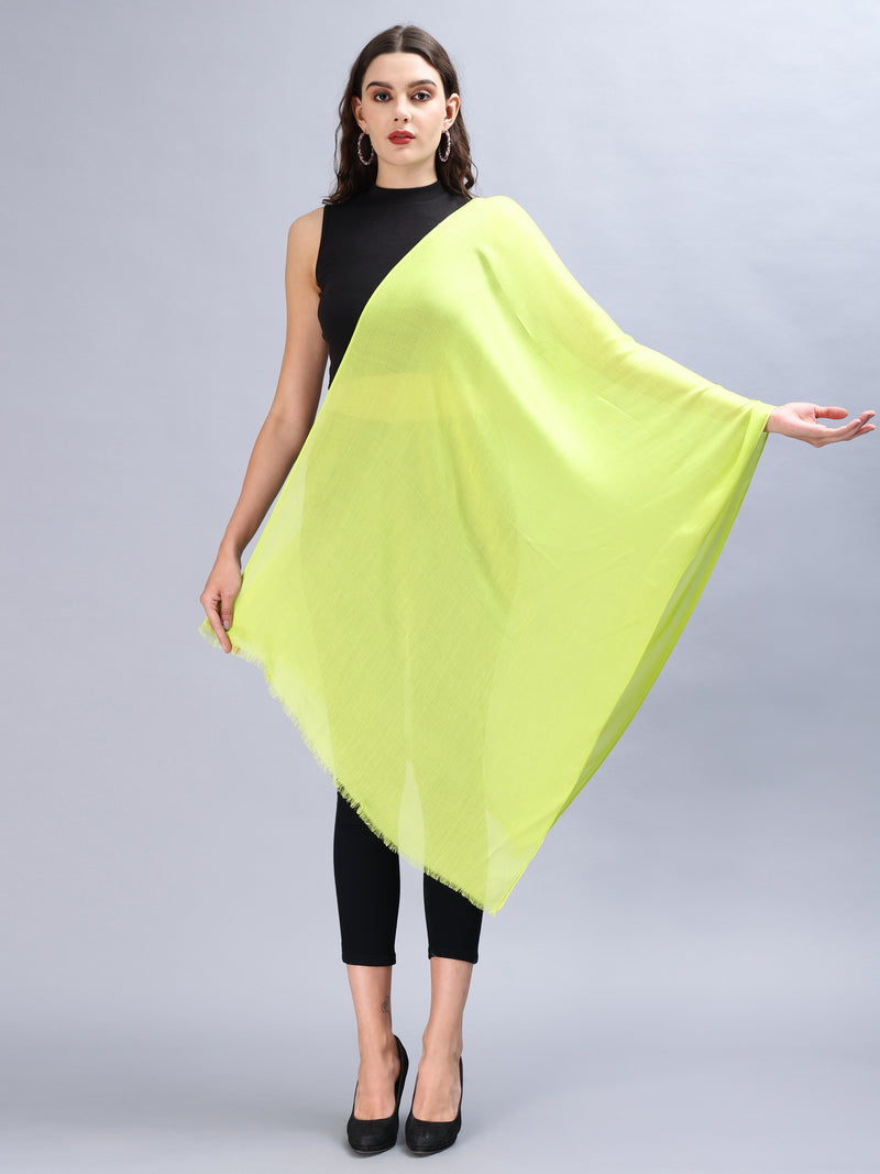 Lime Green Viscose Summer Stole Scarves