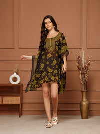 Women's Chiffon Round Neck Kaftan Dresss