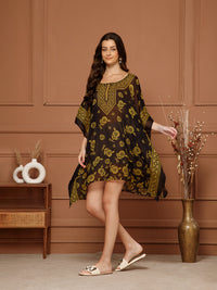Women's Chiffon Round Neck Kaftan Dresss