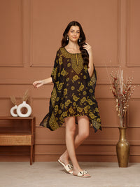 Women's Chiffon Round Neck Kaftan Dresss