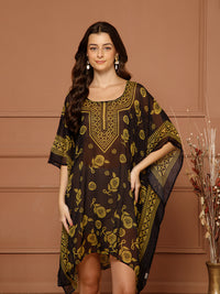Women's Chiffon Round Neck Kaftan Dresss