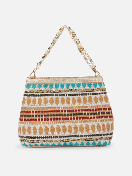 Multi-color jacquard bag Aditi Wasan