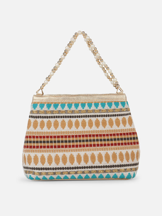 Multi-color jacquard bag Aditi Wasan