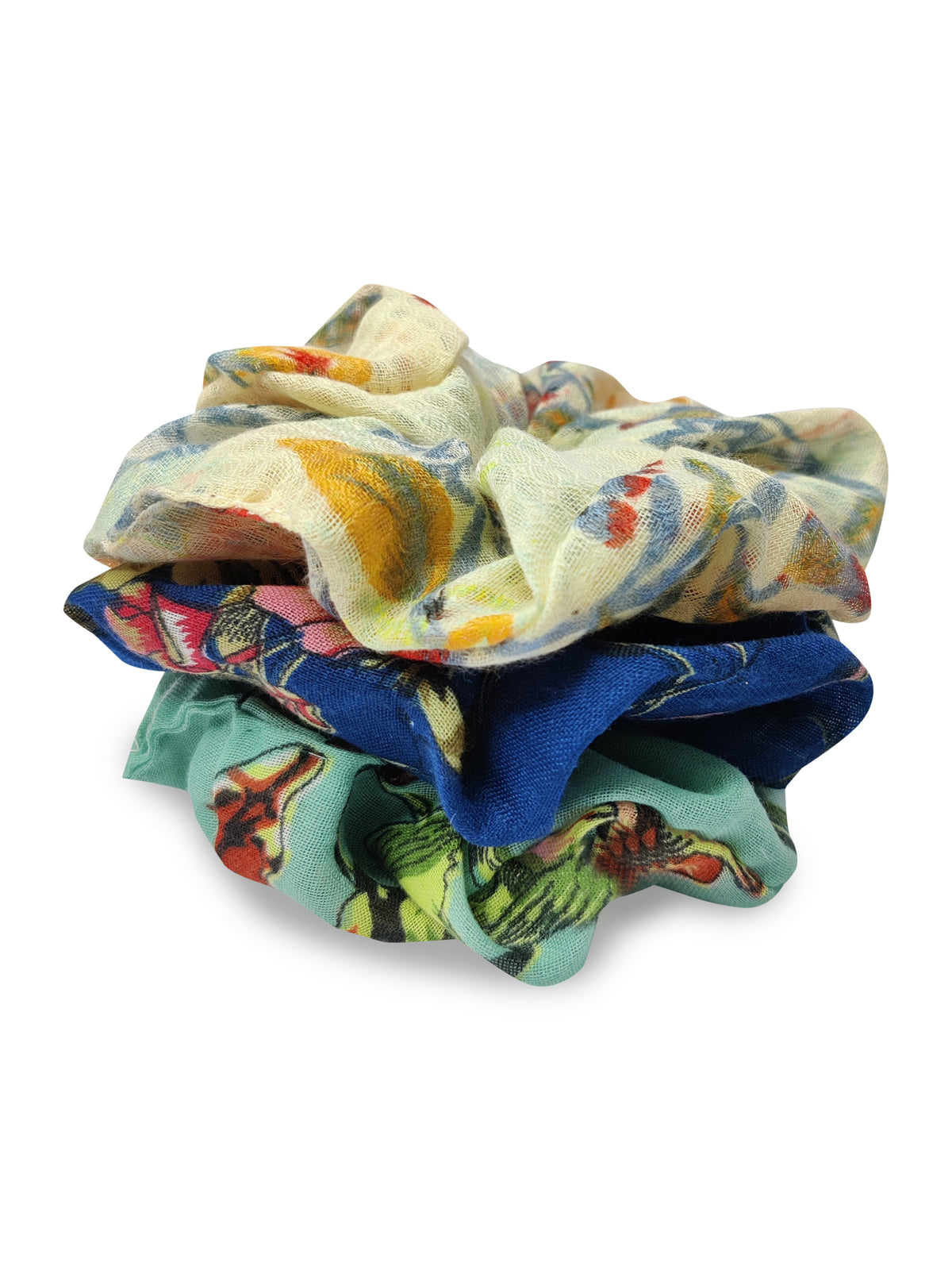 Printed scrunchies- Set of 3 - Aditi Wasan