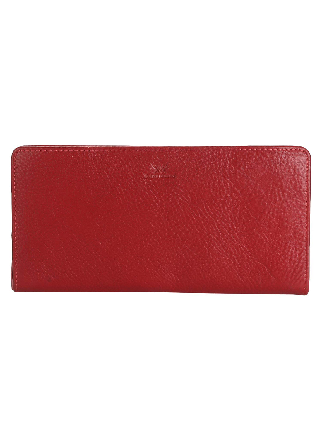 genuine leather maroon gusset clutch