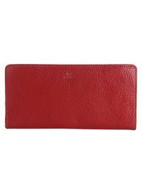 genuine leather maroon gusset clutch