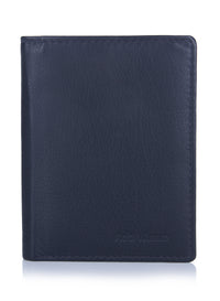 genuine leather dark blue card wallet