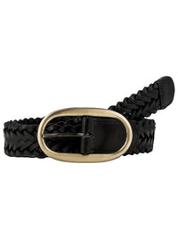 genuine leather black braided belt aw blbrd139 black