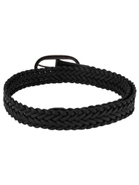 genuine leather black braided belt aw blbrd139 black