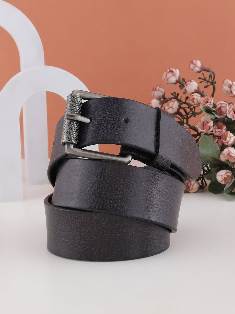 Top Grain Black Genuine Leather Men's Belt