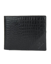 Embossed Croco Black Wallet Aditi Wasan