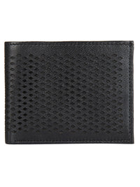 genuine leather black perforated wallet aw blmwff010 black