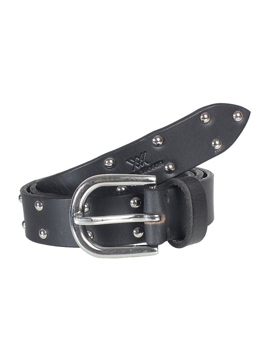 Black Studded Leather Belt Aditi Wasan