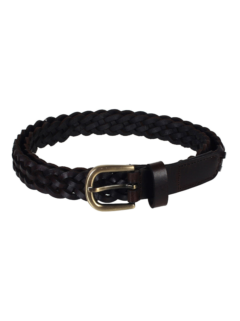 Dark brown braided belt Aditi Wasan
