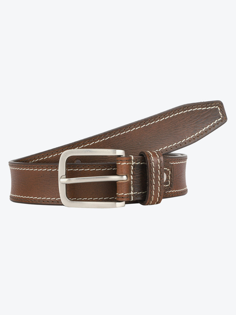 Stitched design leather belt - Aditi Wasan