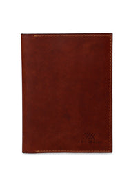 Brown bi-fold travel wallet Aditi Wasan