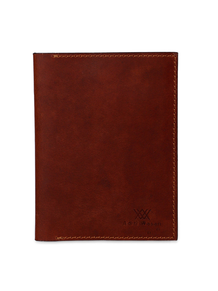 Brown bi-fold travel wallet Aditi Wasan